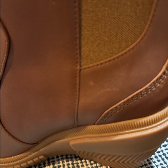 Sorel Tan Leather Wedge Boots - Picture 2 of 7
